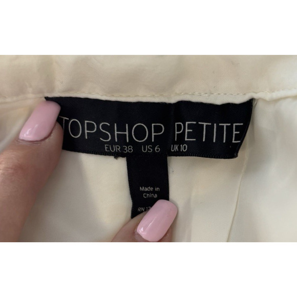 Topshop Petite Skirt 6 Ivory Lace Embroidered Eyelet Boho Cottagecore Coquette‎ - Picture 7 of 7